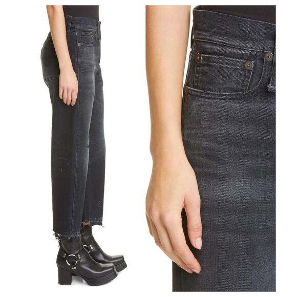 R13 Distressed Boyfriend Jeans Size 27 - Picture 2 of 11